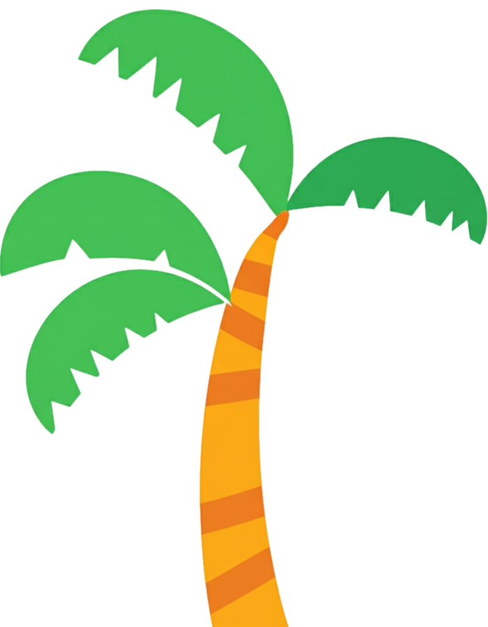 Palm tree on the beach